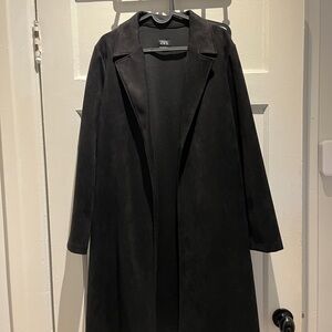 Zara Black Trench Coat Classic Style